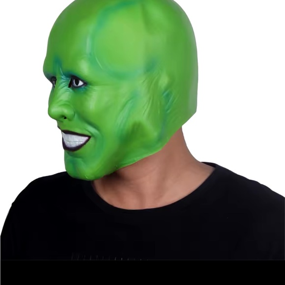 2x Green Masks from movie The Mask Jim Carrey Cosplay Costume - Picture 11 of 16
